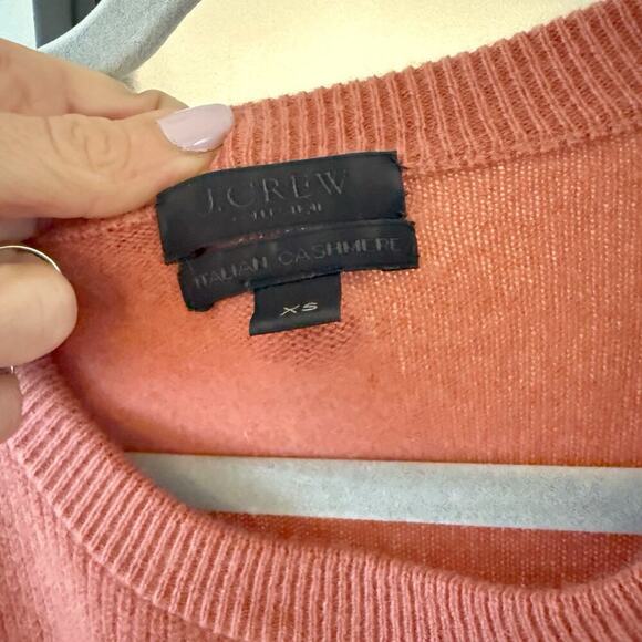 J. Crew Loose Cashmere Pullover Sweater Women’s XS Rose Pink 3/4 Sleeve Loose - Picture 5 of 10